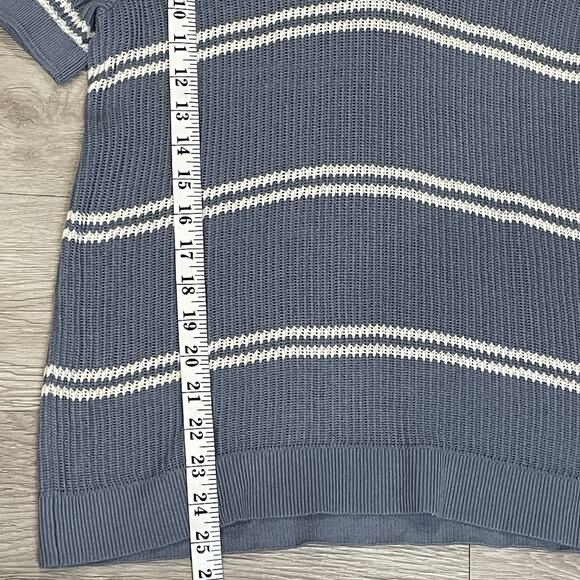 Abercrombie & Fitch Mens Knit Polo Shirt Small Striped Preppy Going Out Casual - Picture 5 of 5